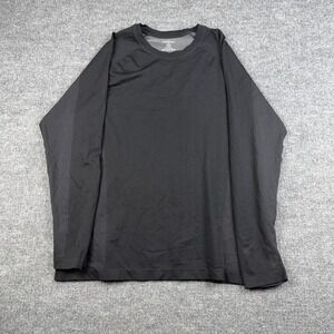 Fabletics Shirt Mens XL Black Long Sleeve Athletic Performance Training Top
